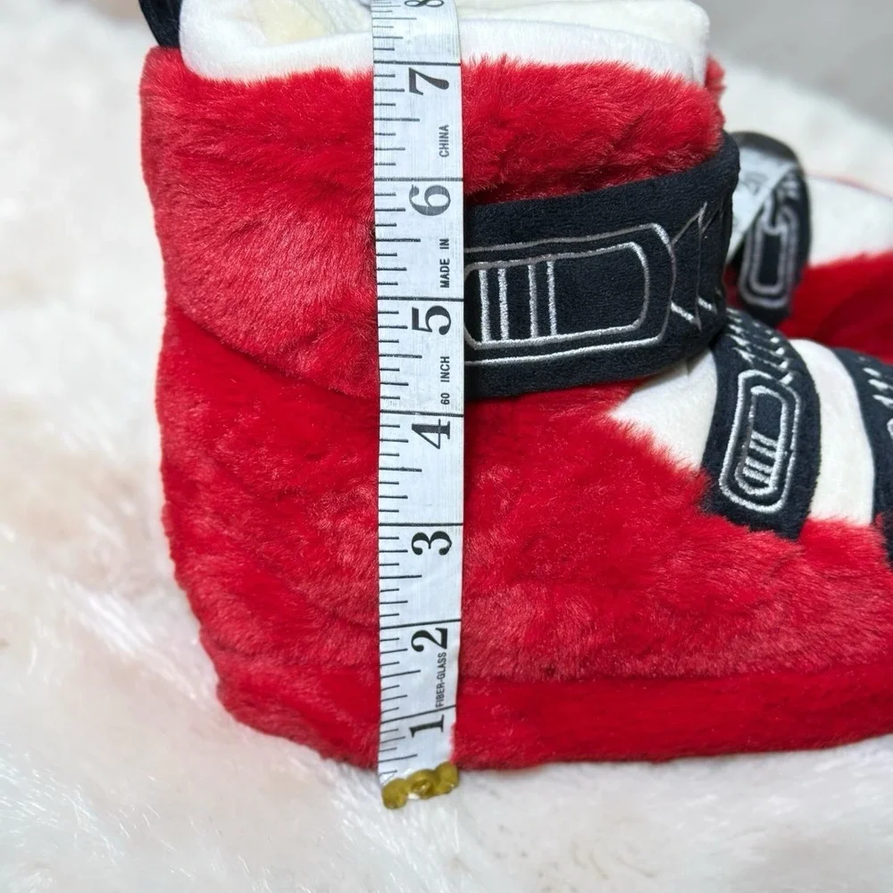 Wondershop Kids 13-1 Red Ski Boot Slippers Faux Fur Plush Christmas Target NWT